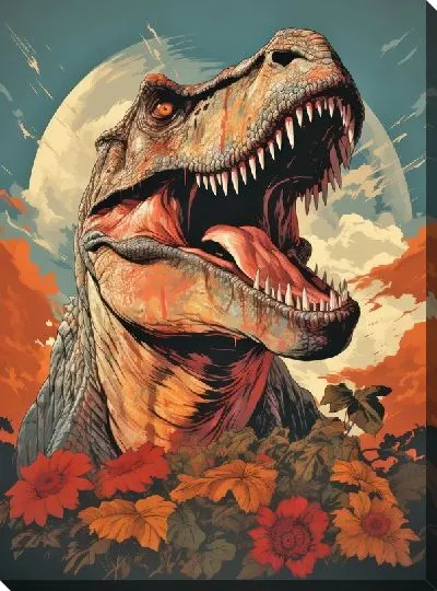 Картина маслом Динозавр №77