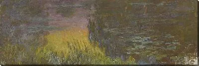 Картина Водяные лилии. Заходящее солнце