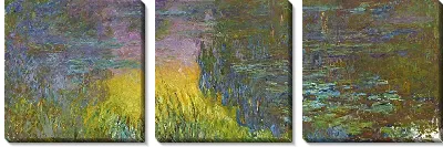 Картина Водяные лилии. Заходящее солнце (с цветокоррекцией)