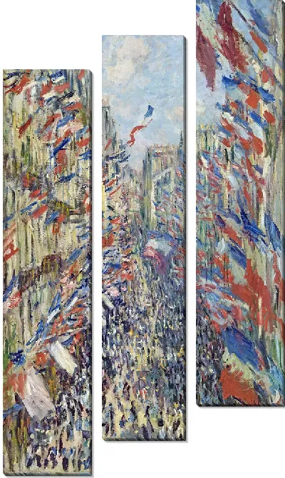 Картина Улица Монторгей в Париже. Праздник 30 июня 1878 года