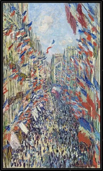 Картина Улица Монторгей в Париже. Праздник 30 июня 1878 года