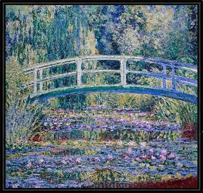 Водяные лилии и японский мост (с цветокоррекцией)