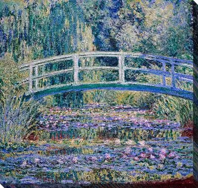 Картина Водяные лилии и японский мост (с цветокоррекцией)