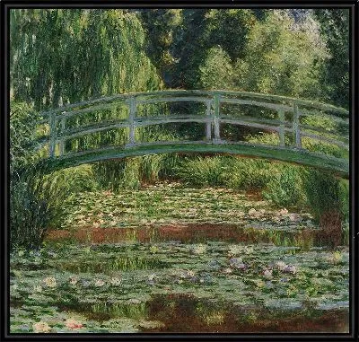 Японский пешеходный мост и бассейн с водяными лилиями, Живерни