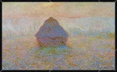 Картина Grainstack, Sun in the Mist (с цветокоррекцией)