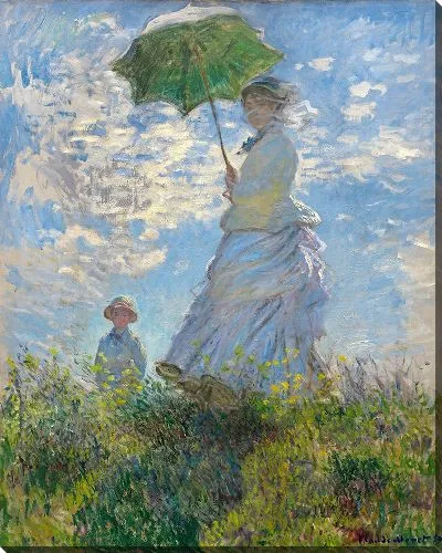 Картина Прогулка. Дама с зонтиком (Камилла Моне с сыном Жаном)