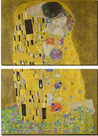 Картина Поцелуй (фрагмент с цветокоррекцией)