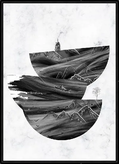 Картина Скандинавская композиция на фоне мраморного фона №2