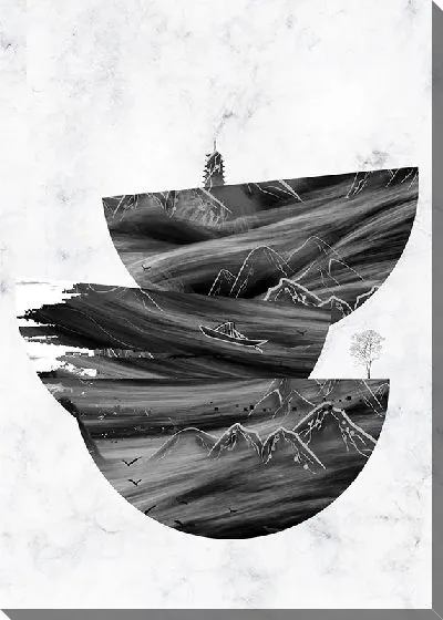 Постер Скандинавская композиция на фоне мраморного фона №2