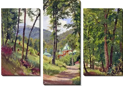 Картина В Крыму. Монастырь Козьмы и Дамиана под Чатырдагом