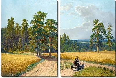 Картина На опушке соснового леса