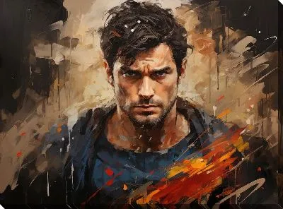 Картина маслом Супермен №1