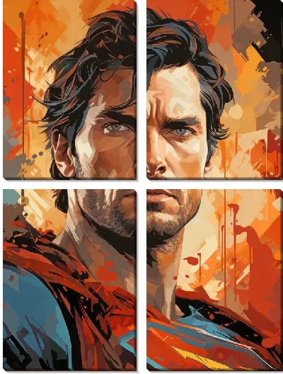 Модульная картина Супермен №3