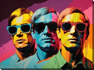 Картина маслом Уорхол в очках