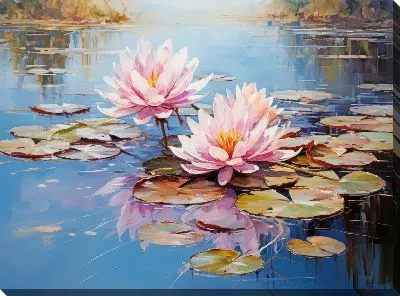 Картина маслом Кувшинки №30