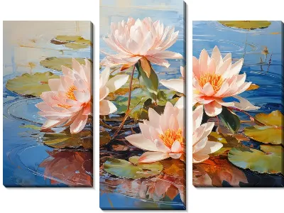 Модульная картина Кувшинки №40