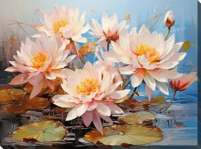 Картина маслом Кувшинки №54