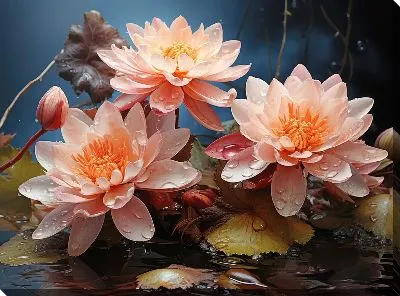 Картина маслом Кувшинки №58