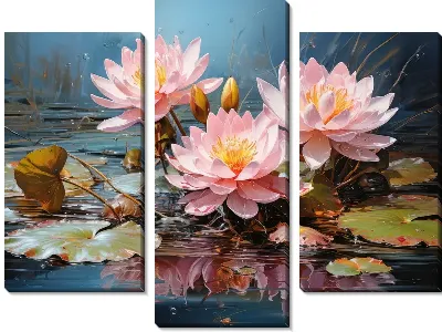 Модульная картина Кувшинки №60