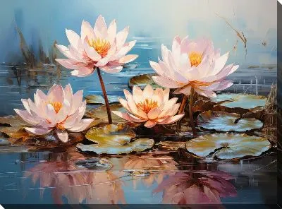 Картина маслом Кувшинки №64