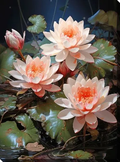 Картина маслом Кувшинки №69