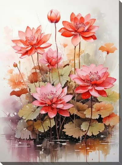 Картина маслом Кувшинки №73