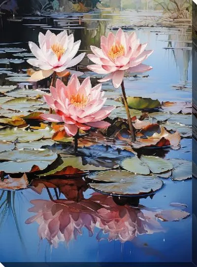 Картина маслом Кувшинки №81