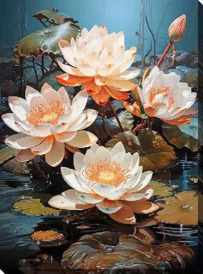 Картина маслом Кувшинки №91