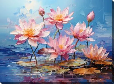 Картина маслом Кувшинки №94