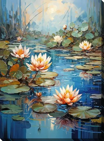 Картина маслом Кувшинки №97