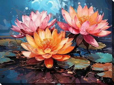 Картина маслом Кувшинки №98