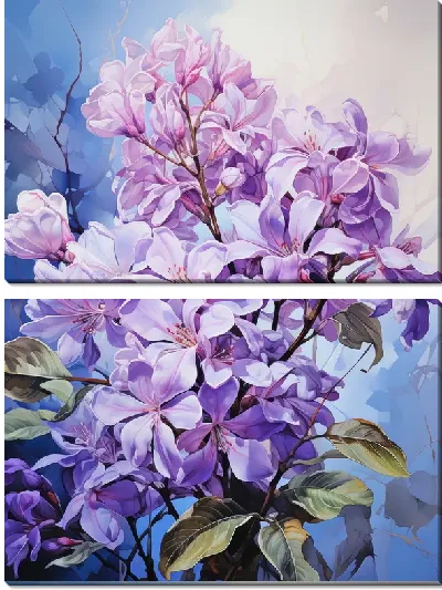 Модульная картина Красивая сирень