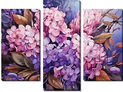 Модульная картина Бутоны сирени