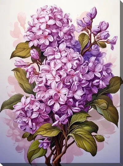 Картина маслом Летняя сирень №21