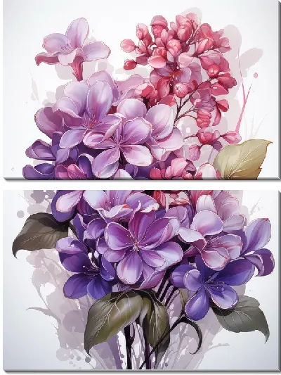 Модульная картина Букет сирени №2