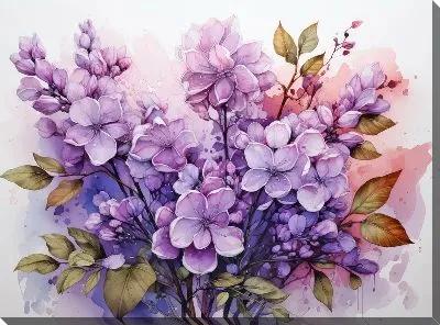 Картина маслом Сирень №37