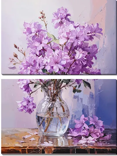 Натюрморт с сиренью в вазе