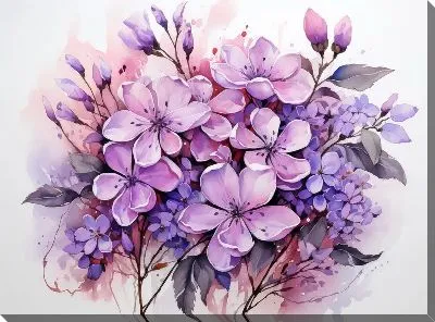 Картина маслом Сирень №38