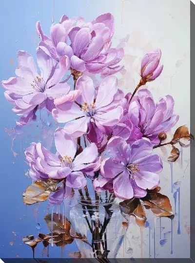 Картина маслом Сиреневая магнолия
