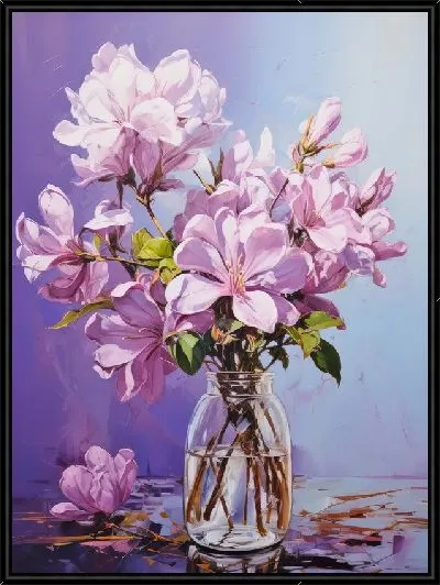 Картина Сиреневая магнолия в вазе