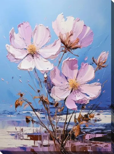 Картина маслом Сиреневая магнолия №3