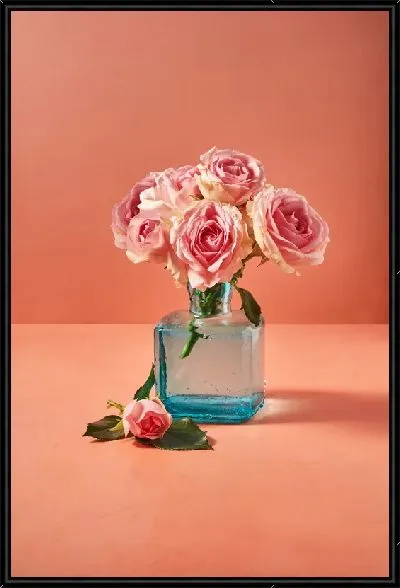 Картина Розы в стекле