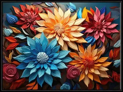 Картина 3D астры