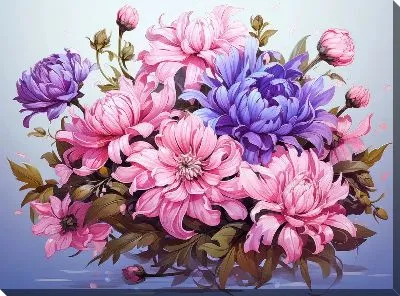 Композиция с цветками астры