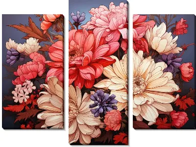 Модульная картина Соцветие астры