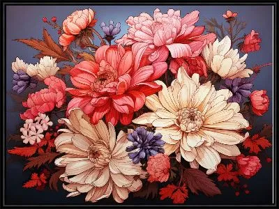 Картина Соцветие астры