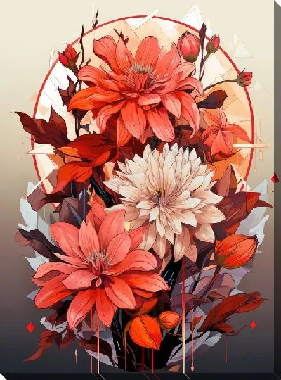 Картина маслом Коллекция астр