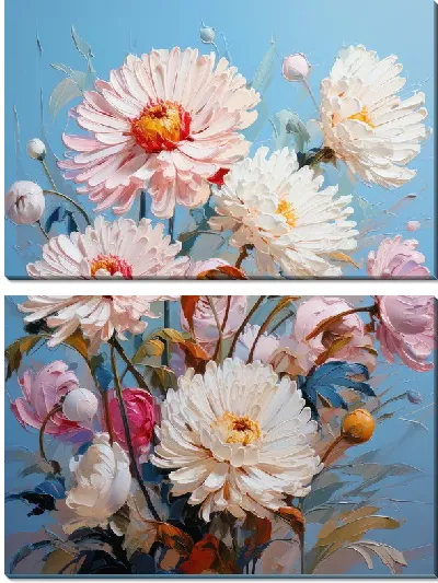 Модульная картина Астры №21