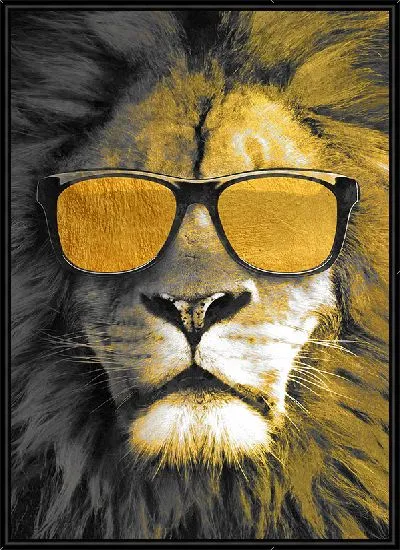 Картина Лев в золотых очках
