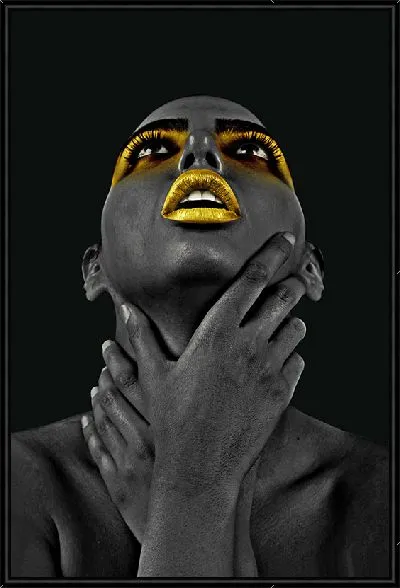 Картина Девушка с золотыми губами №2